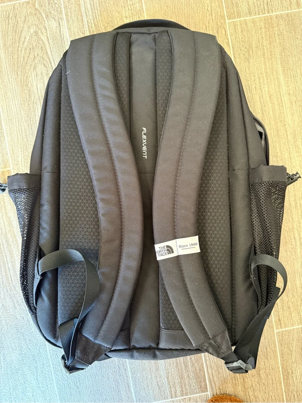 The North Face Bozer III backpack in black/green